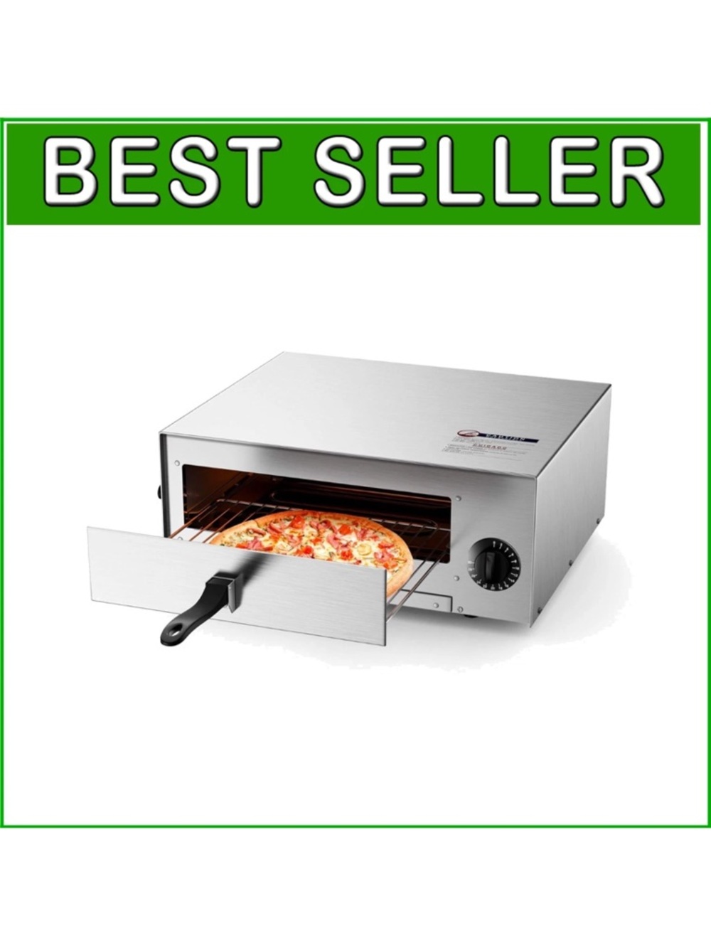 Stainless Steel Commercial or Individual use 12” Countertop Pizza Oven - Silver